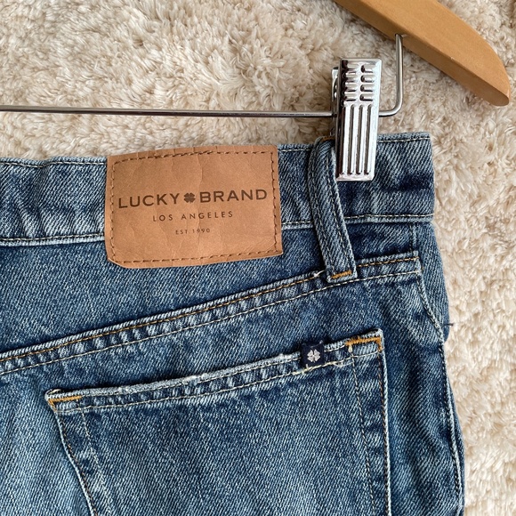 Lucky Brand Jean Short Womens Size 2 Mid Rise Cut Off Raw Hem Sexy Denim - Picture 10 of 11